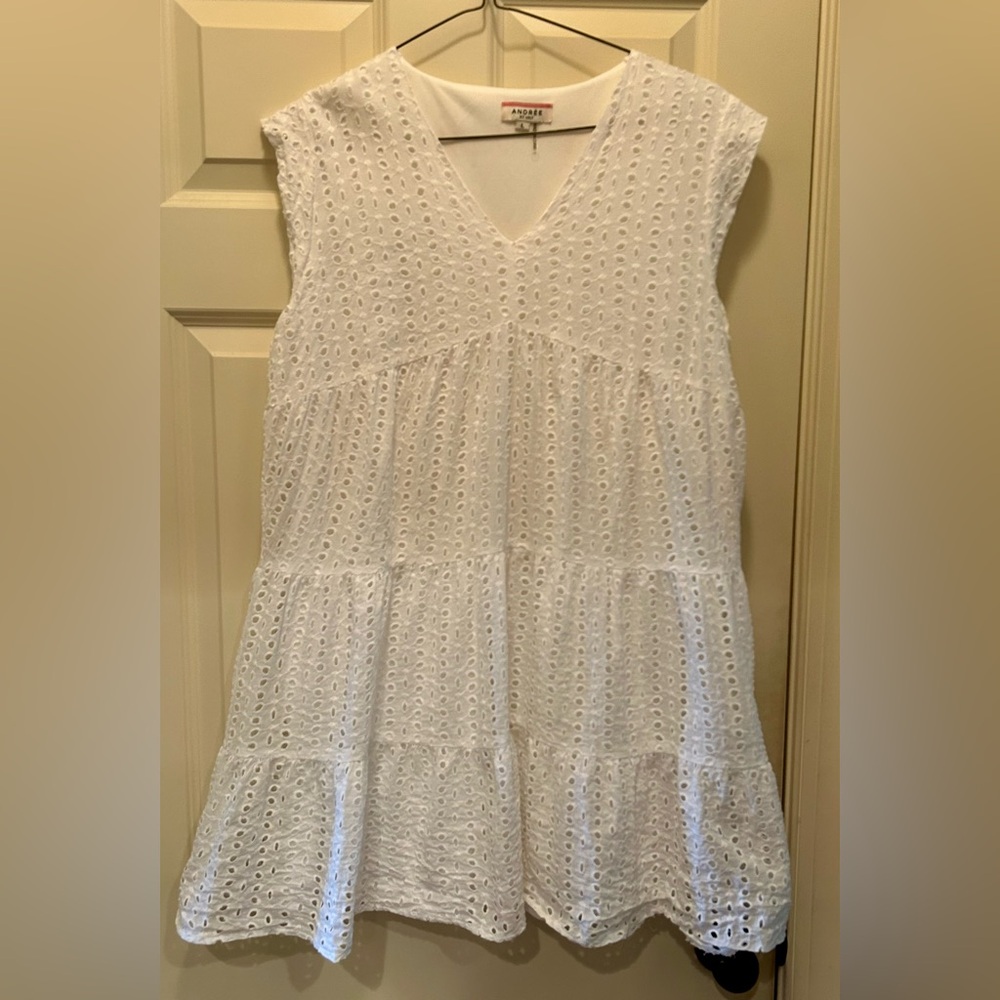 Andree By Unit Women’s White Lined Dress Size Large